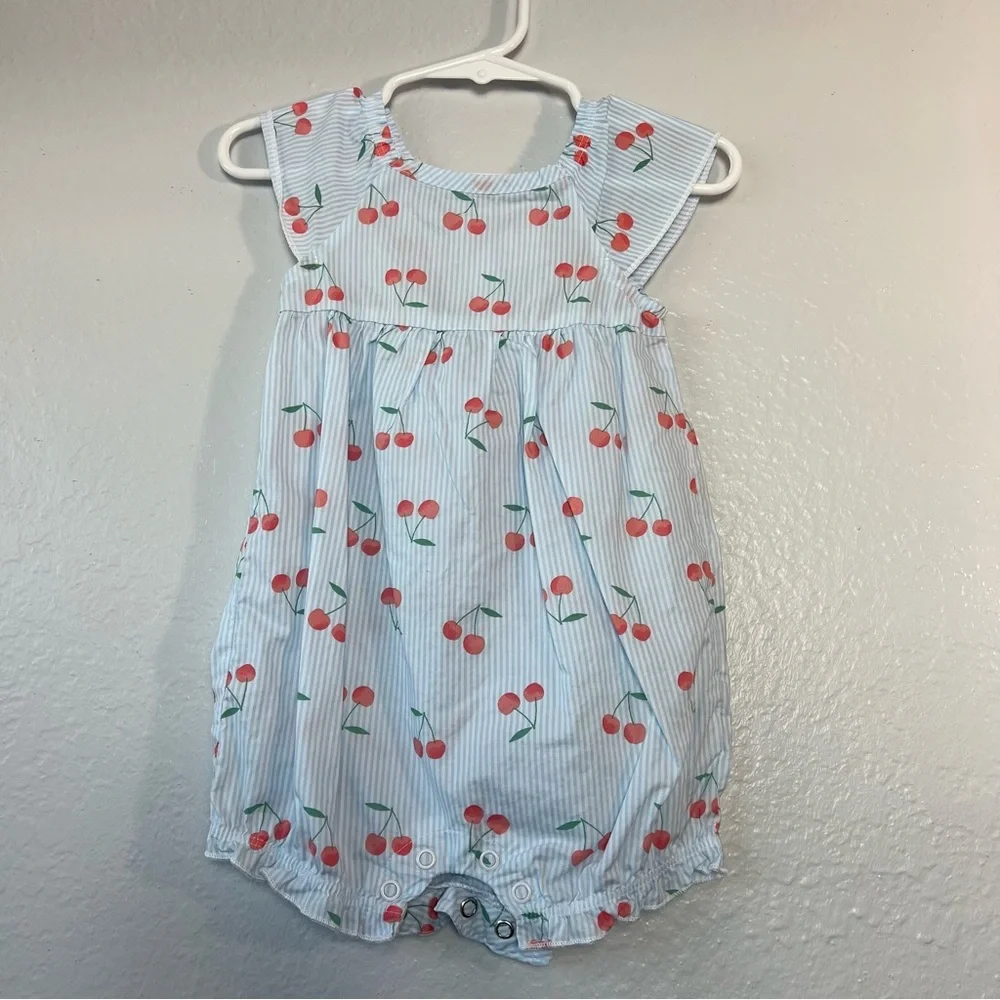 Baby Girls Cherries Romper Just‎ One You